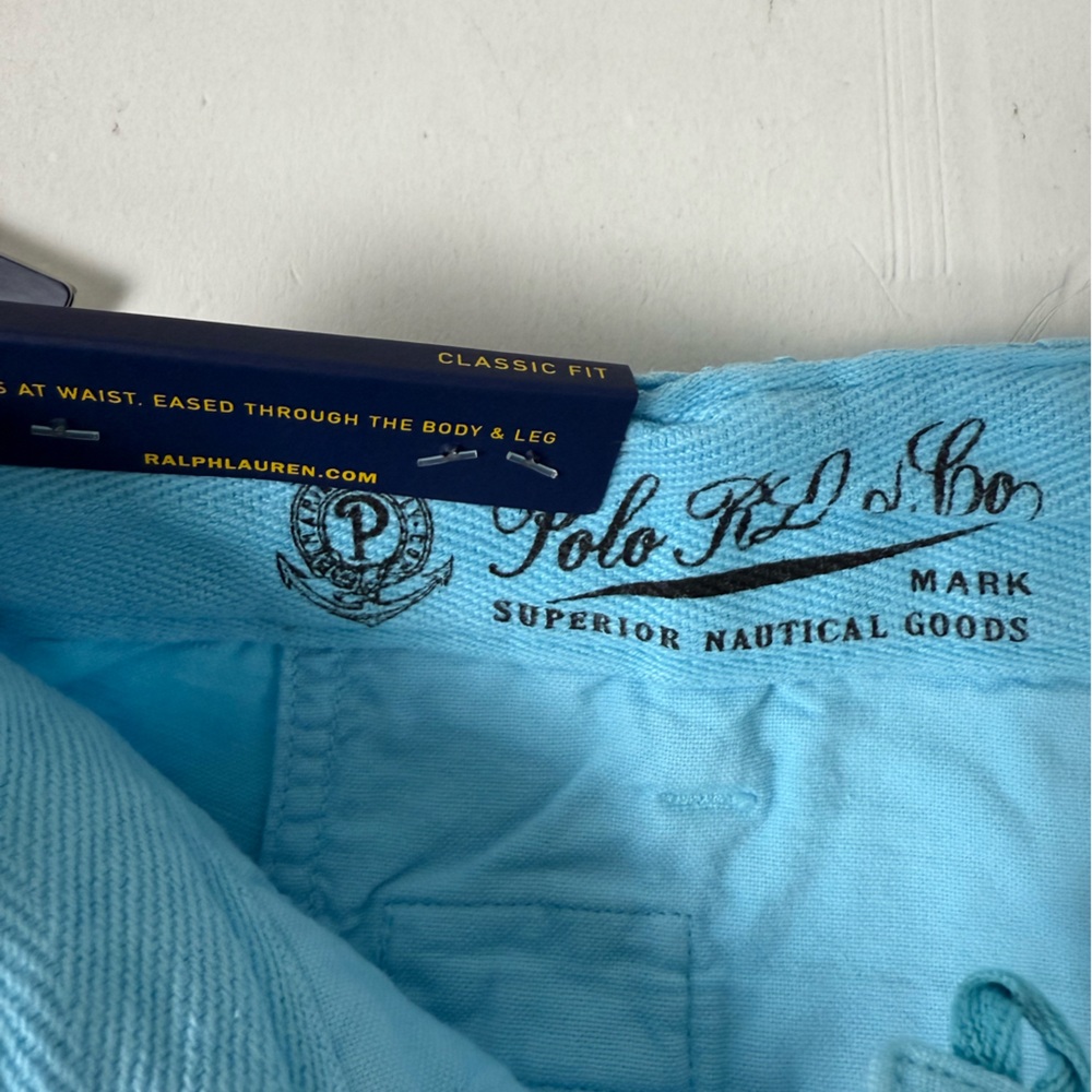 Polo Ralph Lauren Shorts RL NWT New Linen Cotton Maritime Nautical Lightweight - Picture 6 of 8